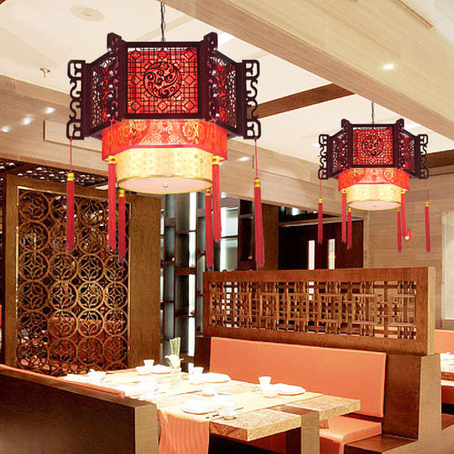中式饭店餐厅灯吊灯仿古茶楼火锅店灯名宿酒店过道走廊灯工程灯笼 - 图0