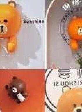 网红卡通布朗熊壁挂立体