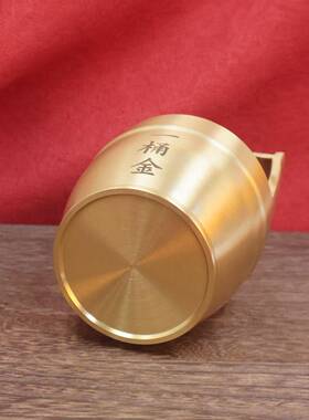 一超大号黄铜店桶铺金黄金万两招财摆件一桶金新开业送礼物黄铜水