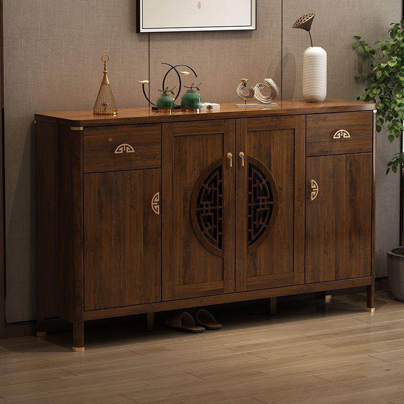 新中ZTV式柜鞋家用大门口玄关柜2025爆款量隔断红木色实容木复古,淘宝优惠券,粉丝福利购,淘宝优惠卷