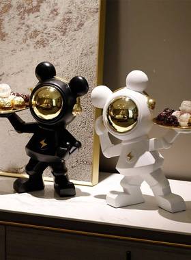 暴力熊宇01航托员太空人盘糖果盘餐入厅几电视柜户茶玄关柜收纳摆