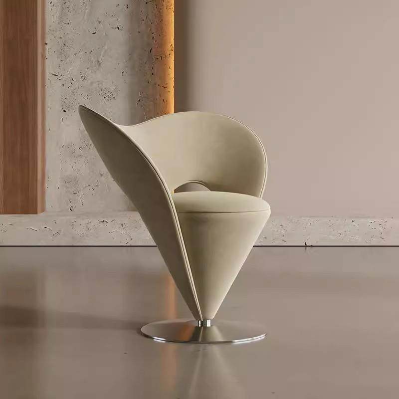 轻奢单椅意式单人沙发椅设计师款化妆椅简约休闲椅锥形高级化妆凳,淘宝优惠券,粉丝福利购,淘宝优惠卷