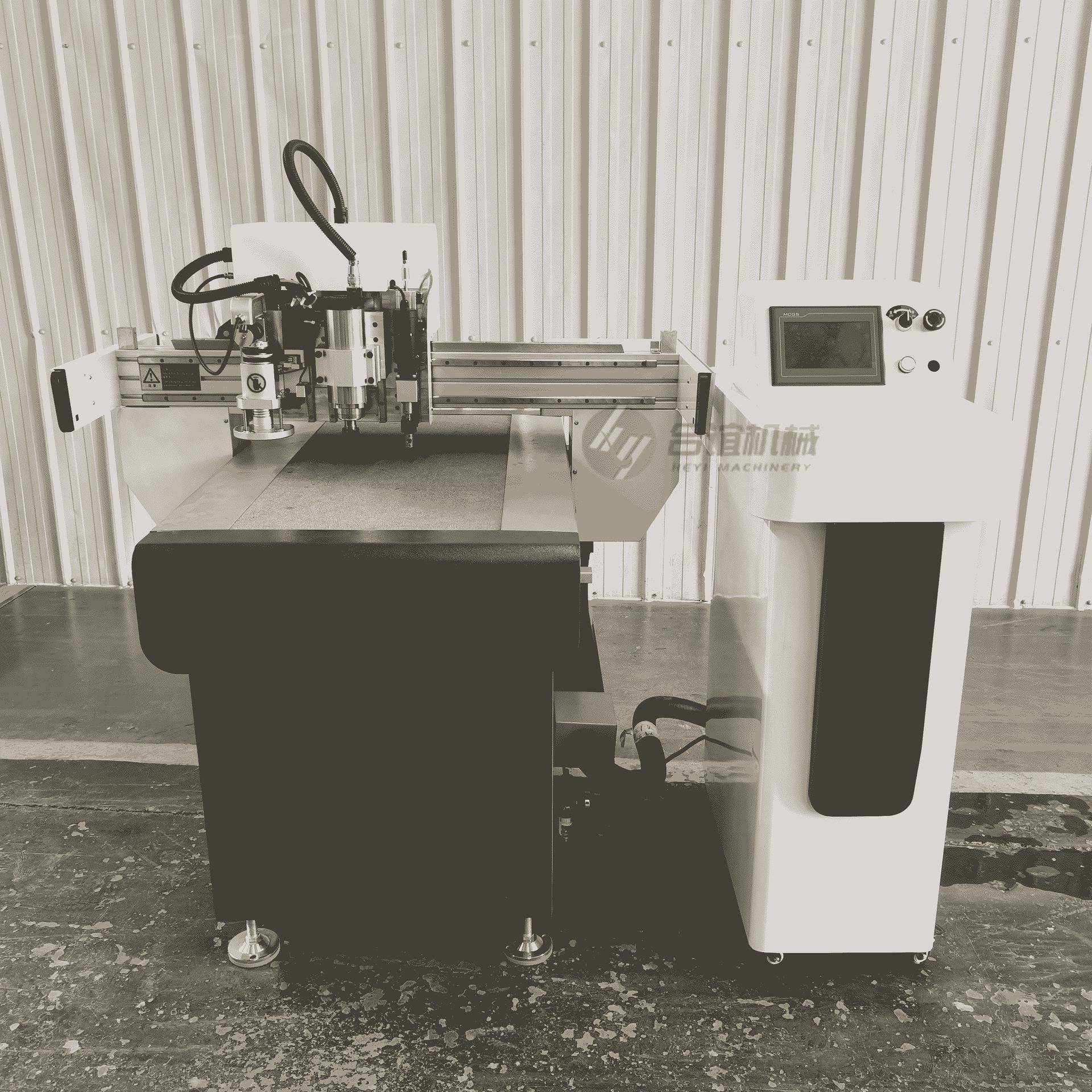 pvb膜树脂膜聚酯纤维吸音板猫抓板珍珠棉双头刀座振动刀切割机 - 图1