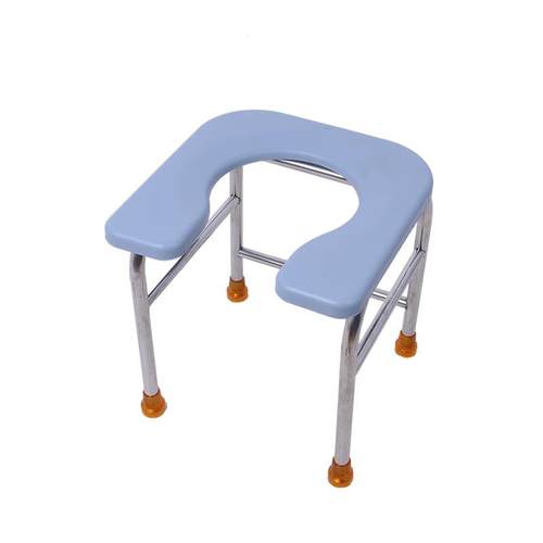 U型坐便凳马桶凳病人厕所椅子坐便椅子孕妇老人蹲便凳子不锈钢 皮 - 图1