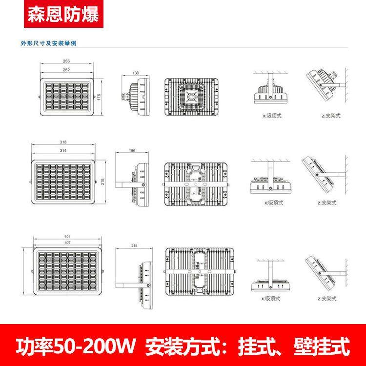防爆LED灯大功率化工厂仓库泛光投光灯方形户外防爆灯300W加油站,淘宝优惠券,粉丝福利购,淘宝优惠卷