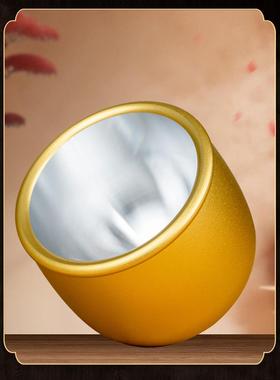 家用铜茶杯财神招财供水杯净水杯道观上供酒杯五供杯圣水杯佛前