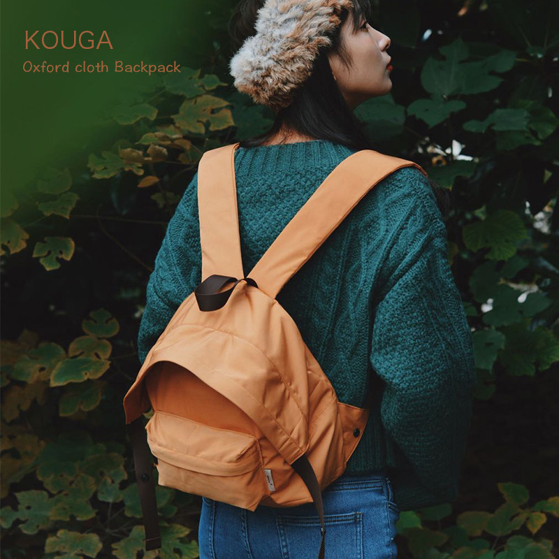 口嘎半圆形大盖檐牛津布双肩包 轻便宽肩带森系百搭学生书包背包,淘宝优惠券,粉丝福利购,淘宝优惠卷