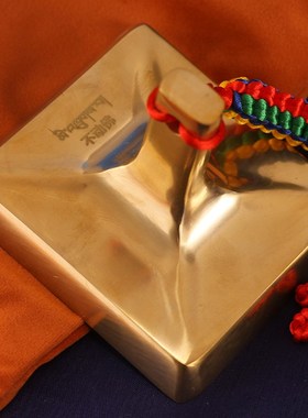 西藏黄铜不动佛随身擦擦模像泥复制工具清图案家用客X厅摆件方金