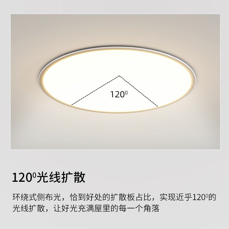 led吸顶灯超薄1CM简约现代超大号圆形极简超亮家用三色客厅卧室灯,淘宝优惠券,粉丝福利购,淘宝优惠卷