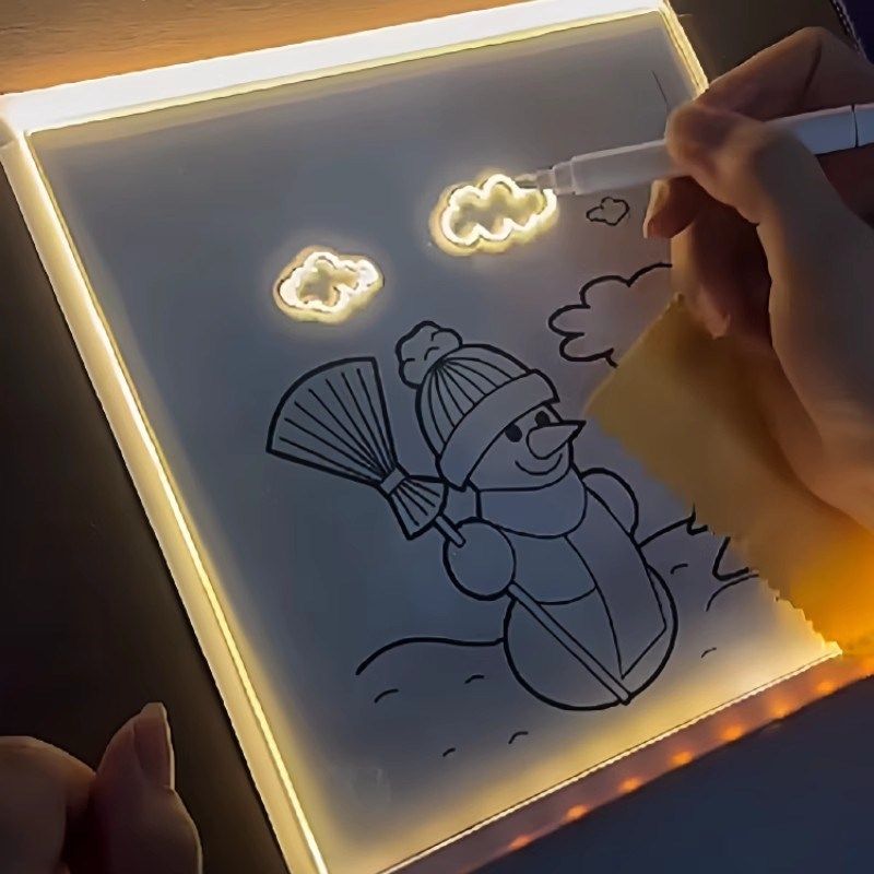会发光的画板儿童玩具双面亚克力哪吒diy手绘画画板充电夜光荧光2,淘宝优惠券,粉丝福利购,淘宝优惠卷