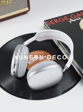 现代金属耳机架摆件耳麦挂架装饰品样板间家居客厅桌面道具摆设