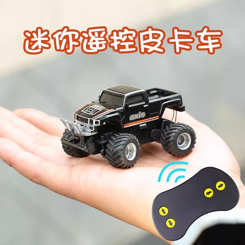 掌上迷你遥控皮卡车2.4g无线遥控越车高速电动遥控车超小型跑车 - 图2