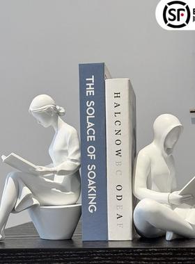 情侣摆件书挡创意人物术客厅玄关艺FXjFdzxt酒柜柜电视柜书房书家