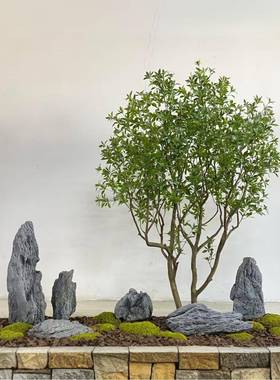 景观头灰色泡沫工假石头真英德石工仿艺MLST660酒店石园林程青龙