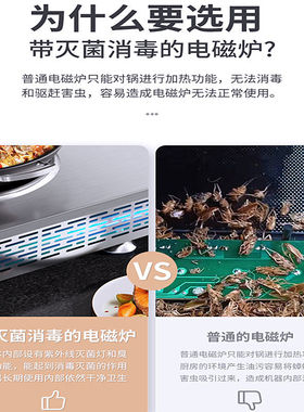 电磁炉商用电灶家用双灶大功率3500W双头5000w台式电炒炉凹面双炉