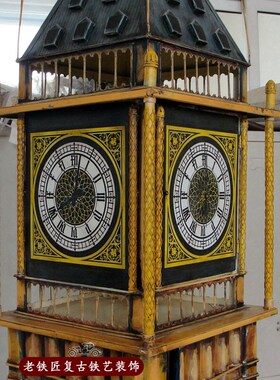 超大号 伦敦大本钟模型 储物柜 酒吧咖啡店餐厅店面装饰建筑设计