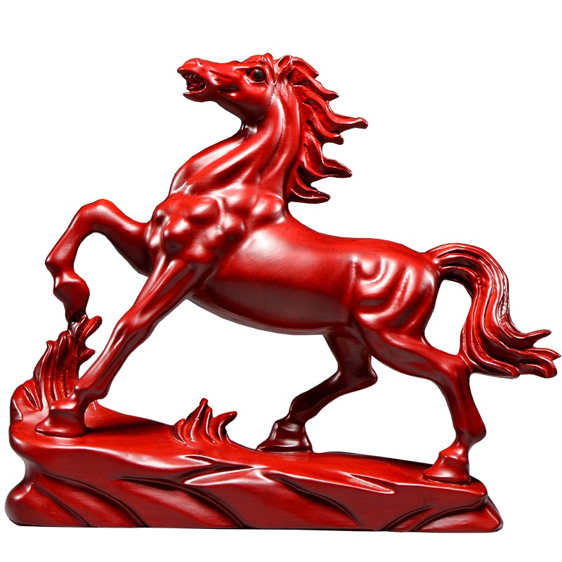 红木雕刻马摆件马到成功实木质马生肖家居办公桌面装饰工艺品送礼 - 图3