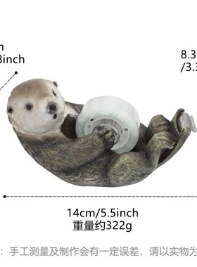 新品现货水獭胶带座创意文具摆件树脂胶带切割器桌面装饰品胶纸机