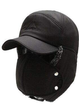 外贸帽子男士2023新款冬季户外骑行骑车防寒棉帽加绒护耳冬帽