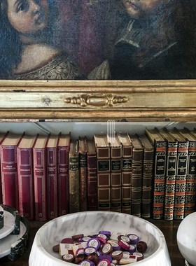 创意大理石餐桌厅高脚果盘茶几圆形小球摆件装饰品花瓶器收纳托盘