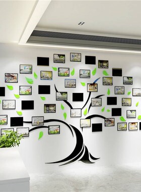 亚克力3d立体墙贴纸励志企业员工风采文化墙相框照片墙办公室装饰