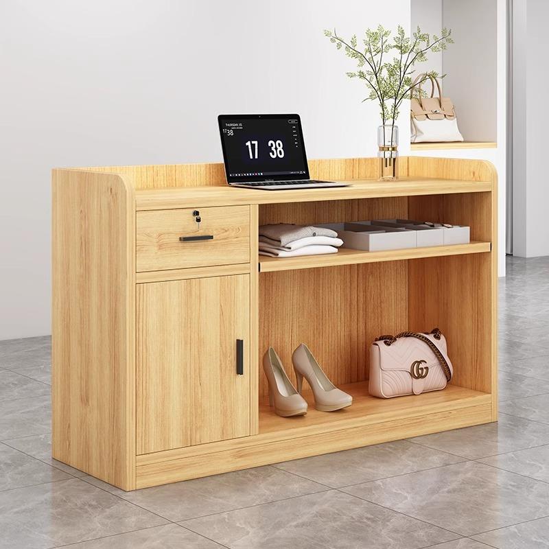 收银台柜台简约现代小型服装店便利店母婴店店铺吧台桌前台接待台 - 图3