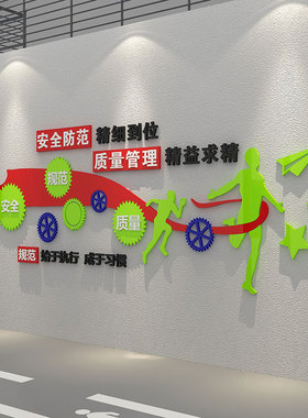 车间标语墙贴安h全生产文化工厂品质量宣传企业办公室装饰背景布