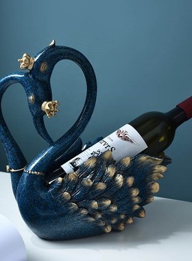 现代家居红酒架摆件客厅酒柜餐桌玄关装饰品酒托摆件乔迁新居礼物