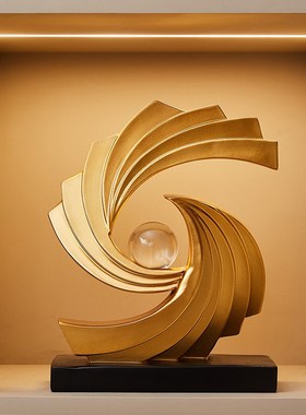 财源滚滚发财摆件现代简约客厅酒柜电视柜装饰酒店样板房工艺品