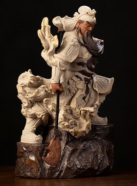 问瓷阁王顺武圣关公n摆件武财神关羽关二爷神像家居陶瓷工艺品摆