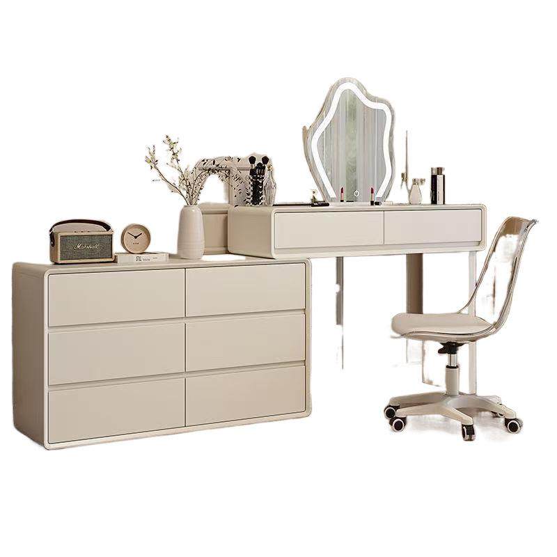 Yla新款轻奢烤漆梳妆台卧室简约奶油风斗柜一体梳妆台化,淘宝优惠券,粉丝福利购,淘宝优惠卷