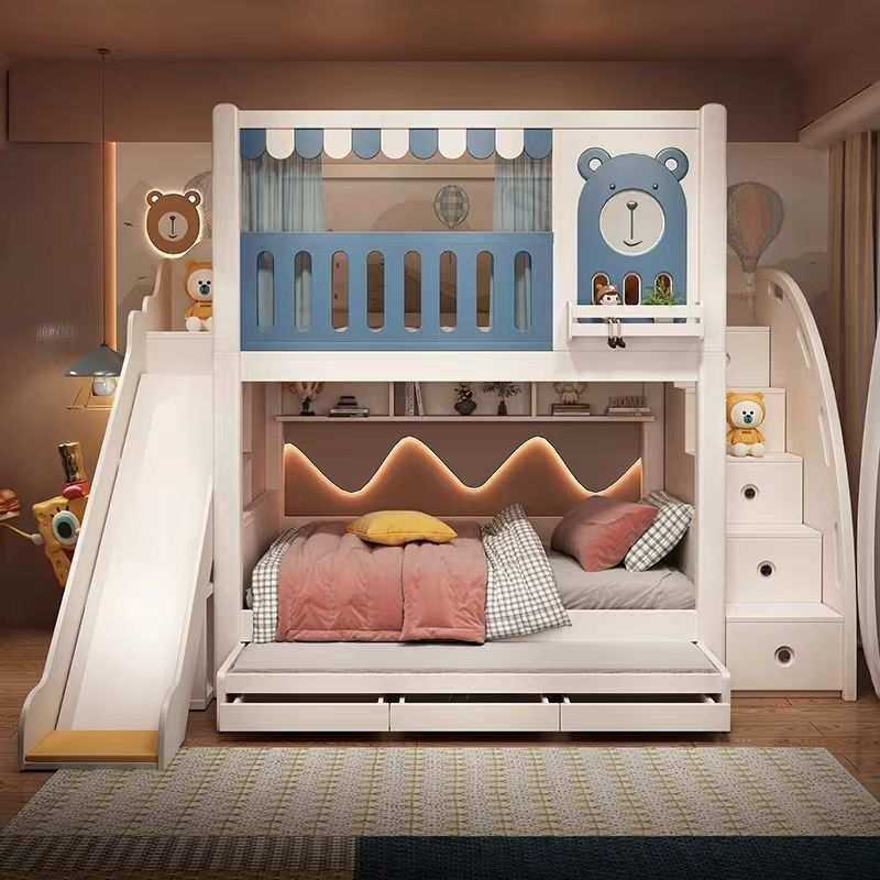 儿童上下床铺双层床女孩男孩公主床城堡树屋高低子母床姐弟床s型,淘宝优惠券,粉丝福利购,淘宝优惠卷