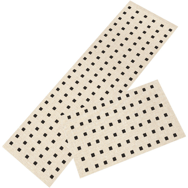 Technological leather kitchen floor mat, water-absorbent, non-slip, oil-proof and anti-fouling carpet, light French household wipeable and washable long strips