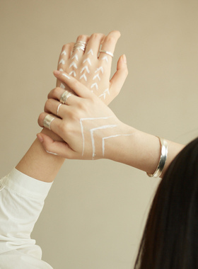 进化论/EnSage 手工戒指 素面不规则宽戒 小众简约设计