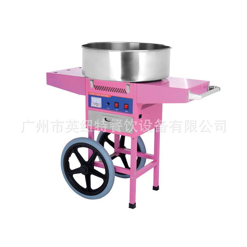 厂家直销商用全自动花式拉丝棉花糖机彩色糖果味糖电热棉花糖推车 - 图2
