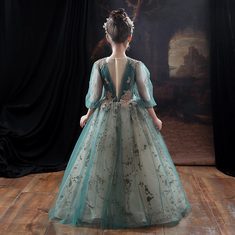 儿童高定主持人演出服女童公主裙高端小孩花童婚纱走秀晚礼服春夏,淘宝优惠券,粉丝福利购,淘宝优惠卷