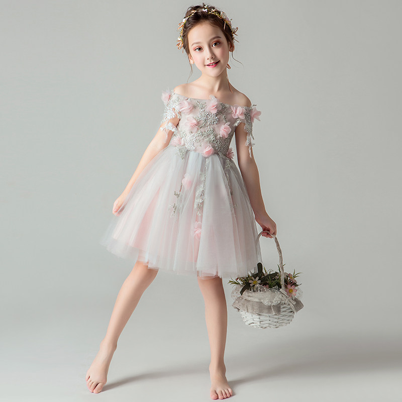 女童公主裙蓬蓬纱小女孩花童礼服婚纱儿童主持人演出服晚礼服洋气,淘宝优惠券,粉丝福利购,淘宝优惠卷