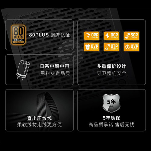 影驰金属大师GP650额定650W铜牌750W台式游戏550W电脑主机电源 - 图1
