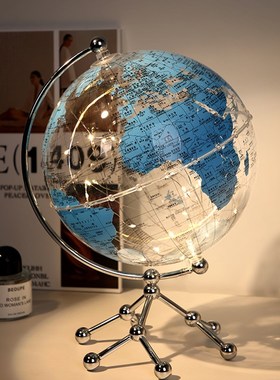 轻奢高档地球仪摆件家居客厅酒柜电视柜J装饰品创意办公室桌面摆