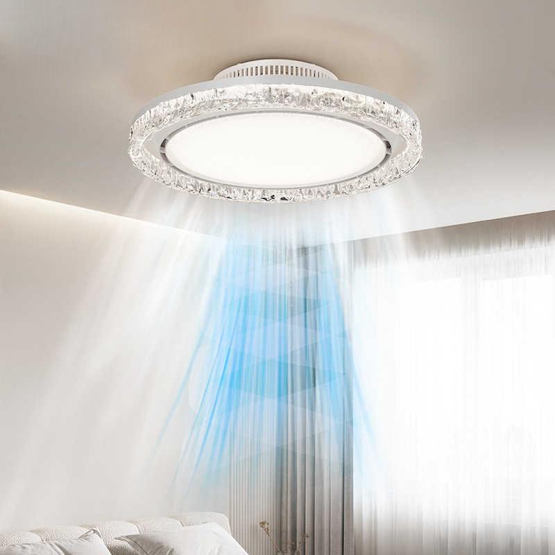 防直吹无叶风扇灯主卧室吸顶灯2025新款儿童房间餐厅隐形吊扇电扇 - 图2