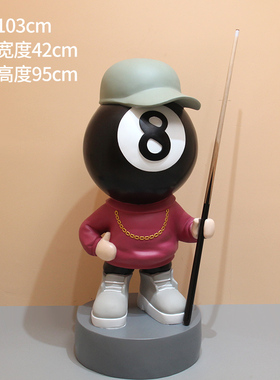 台球黑八桌球人物摆件礼品s客厅桌面办公室软装创意家居装饰工艺