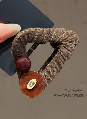 小众文艺布艺缠绕三角鲨鱼夹