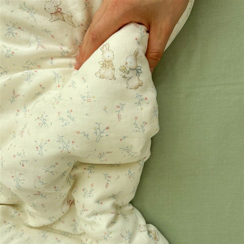 A类双层纱花枝兔可爱单被套全棉亲肤150200cm被罩超柔软可定制,淘宝优惠券,粉丝福利购,淘宝优惠卷