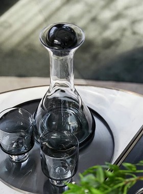 现代简约样板房售楼处酒具水壶A托盘套装客厅茶几餐厅吧台软装饰