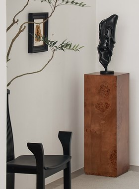 戊际中古雕塑底座树瘤皮木墩家居客厅抽象艺术木雕落地装饰品摆件