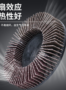 百叶片立式百叶轮木材打磨片角磨机不锈钢金属抛光片砂布轮百页轮