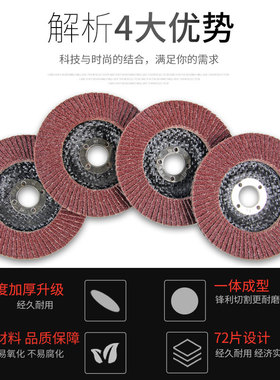 百叶片100角磨机角磨片木材抛光打磨片不锈钢磨光片砂布轮千叶片