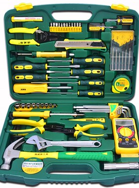 得威斯电工工具组套 家用电讯工具套装带万用表 电子维修工具箱