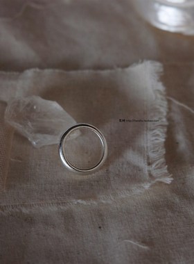 梵树For dhandmade-《是时间》999银 手工素面闭口戒指 可做对戒