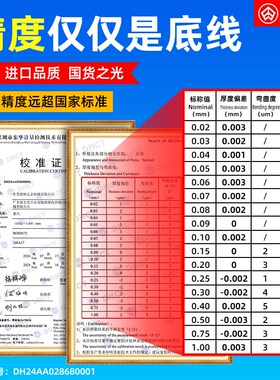 不锈钢塞尺高精度套装单片气门间隙尺筛尺塞规尺厚薄规0.02-1.0mm